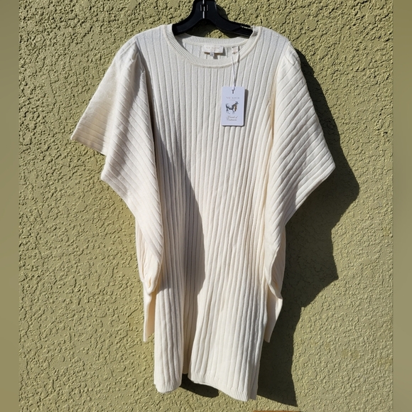 NWT Ted Baker Extreme Sleeve Ribbed Knit Wilowaa Dress in Natural - Picture 3 of 6